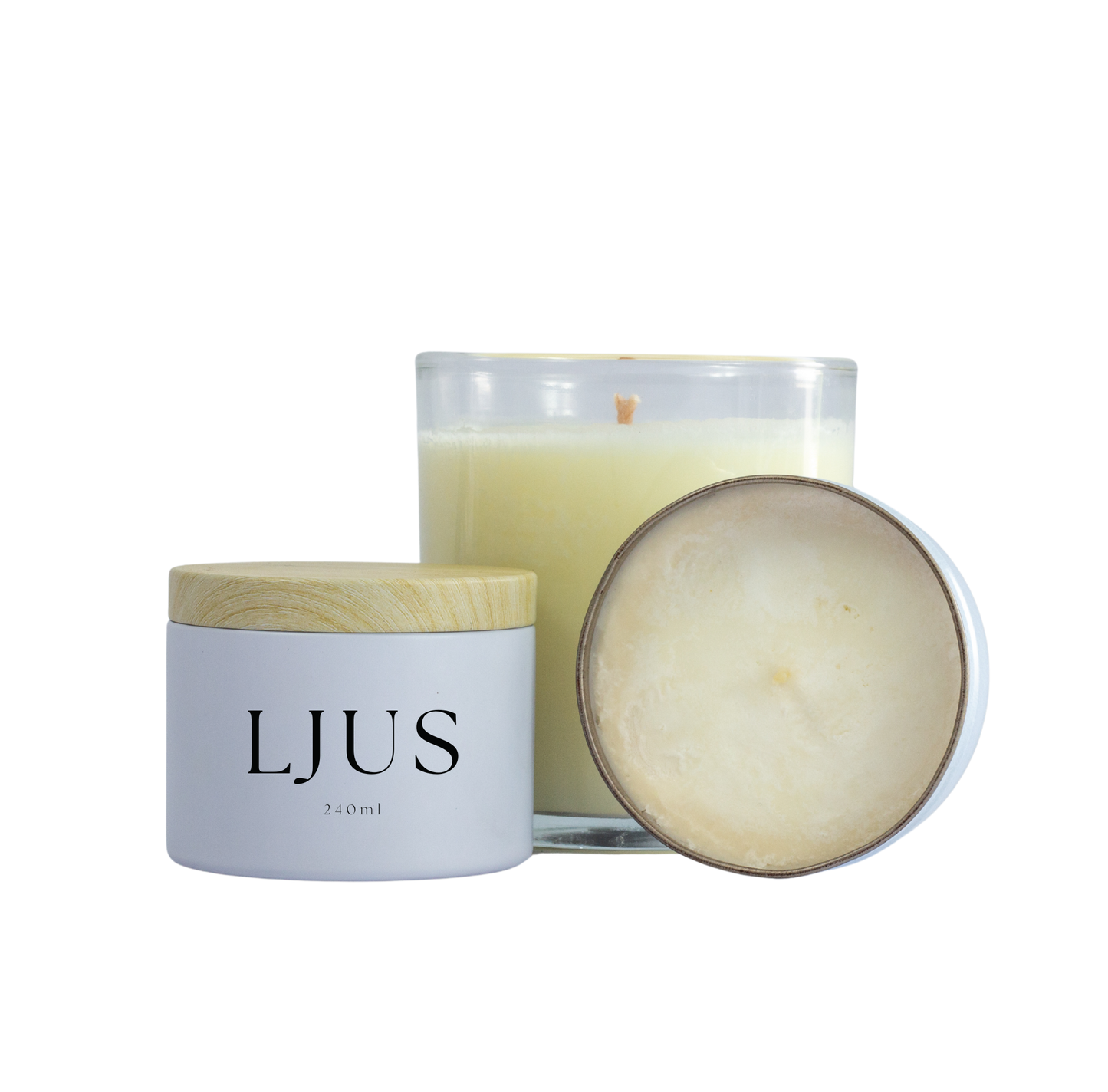 LJUS Large & Medium 100% Soy Scented Candle Mixed Gift Set