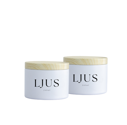 LJUS Medium 100% Soy Scented Candle 240ml Gift Set