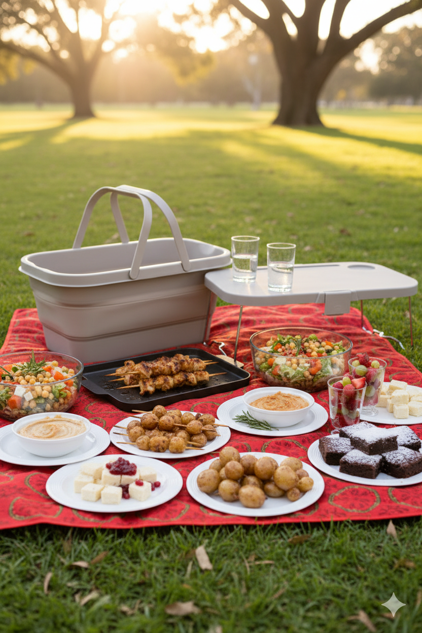 Merry & Bright Festive Gluten-Free Basket Picnic Experience